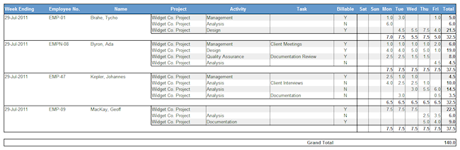 bee invoicing timesheet