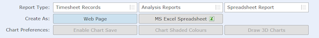 report type selection