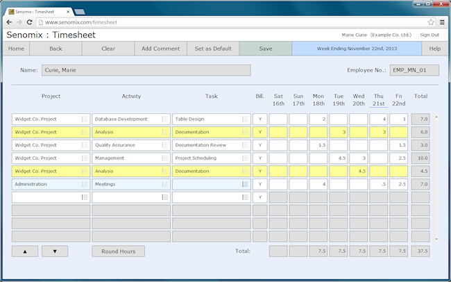 timesheet duplicate lines highlighted